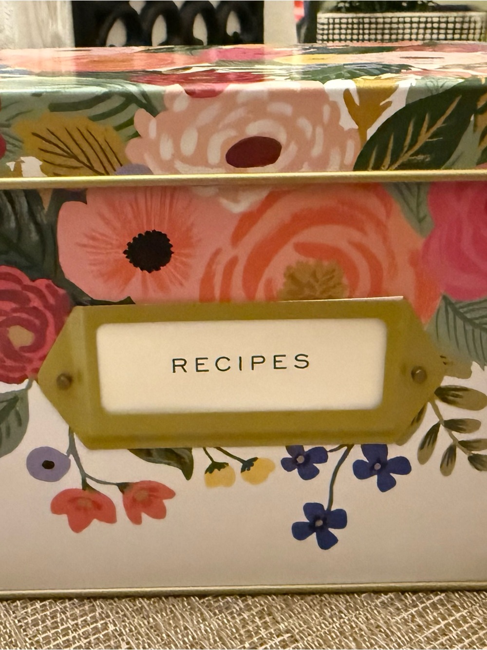 Rifle Paper Co. Floral Recipe Box